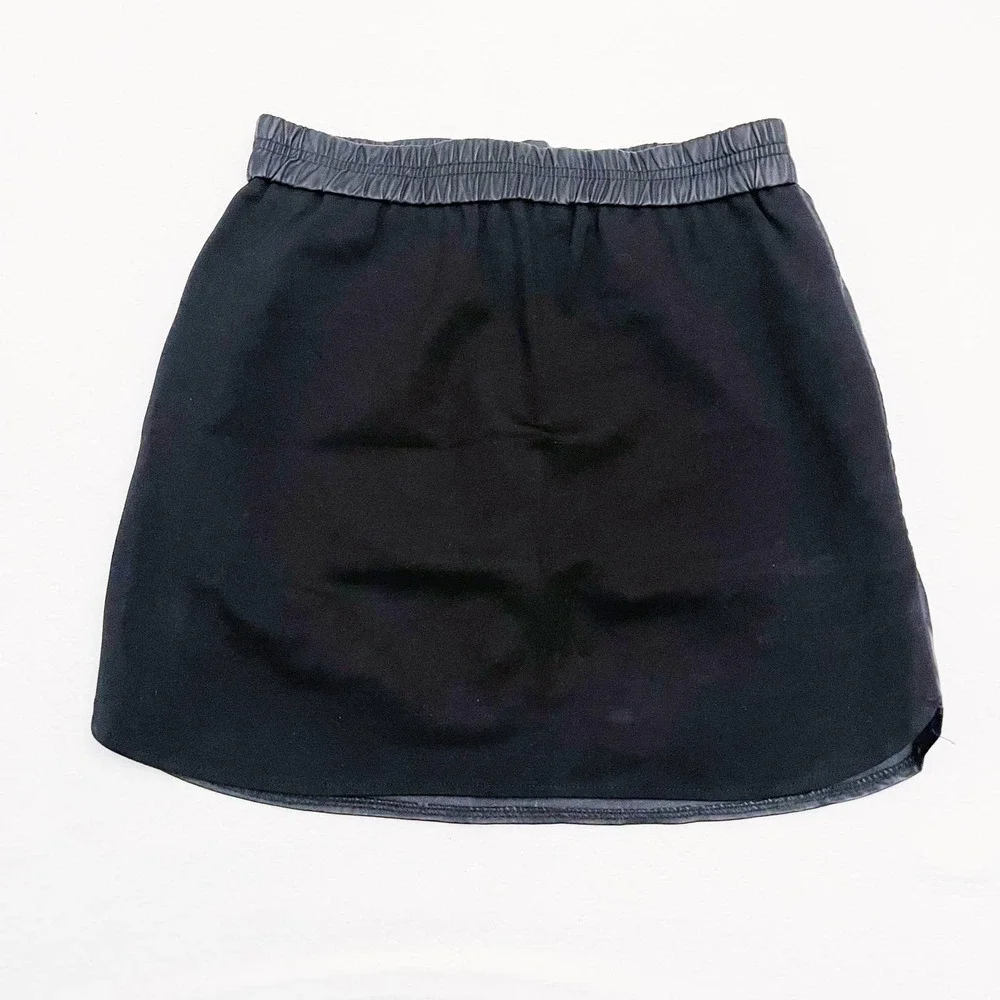 Zara Black Lace Detail Front Pencil Skirt Stretch Waist SZXS